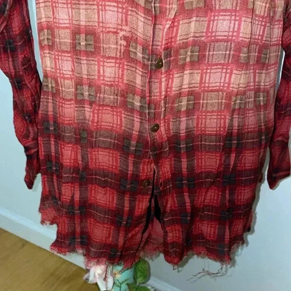 Free People Rustic Plaid Tunic- XSmall/Small - Picture 5 of 8